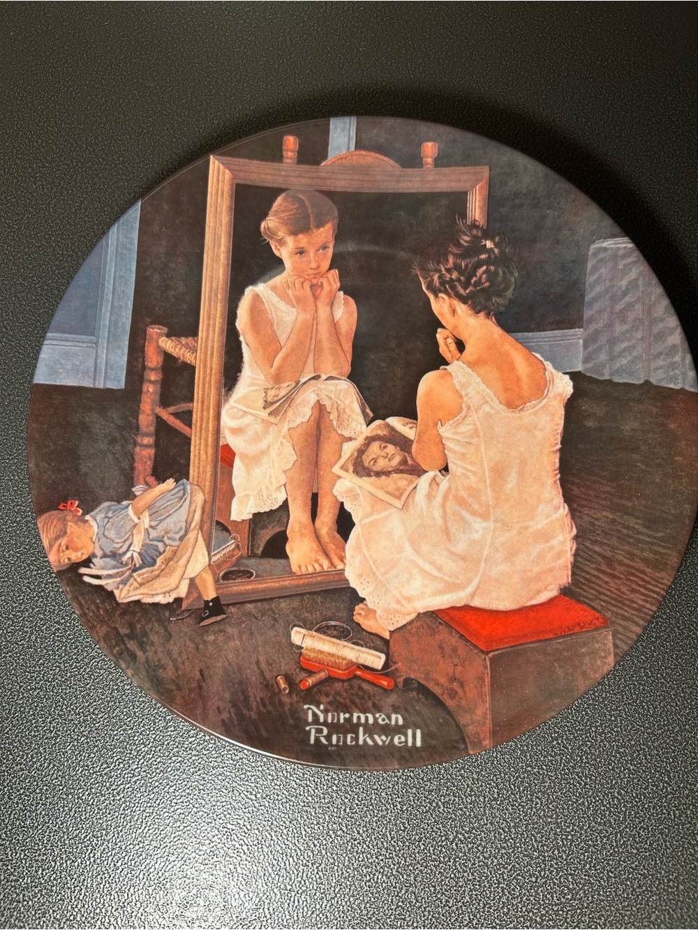 Vintage Norman Rockwell “Girl at the Mirror” Decorative Collectors Plate